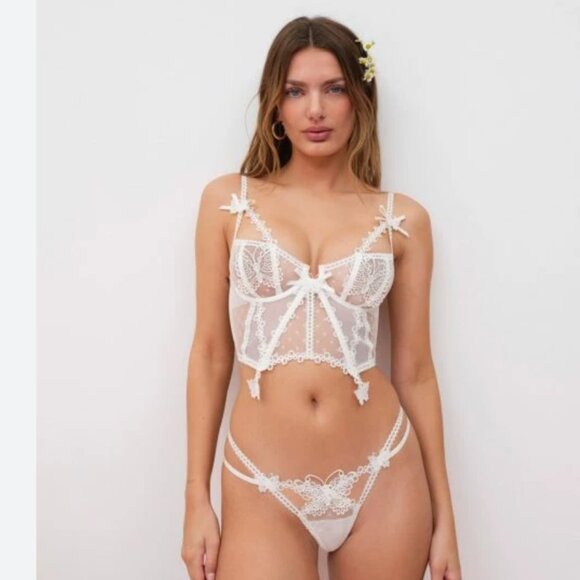 Beaming Butterfly Applique Bustier - SDD  White for love and lemons - Picture 1 of 1